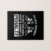 Puzzle Drôle joueur de hockey sur glace discutant de la p (Horizontal)