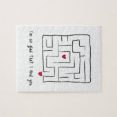 Puzzle Drôle Mignonne main dessinée Maze Valentine Cadeau (Horizontal)