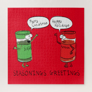 Puzzle Drôle Noël Cartoon Cuisines épices