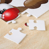 Puzzle Drôle Père Noël et Reindeer Cartoon (Côté)