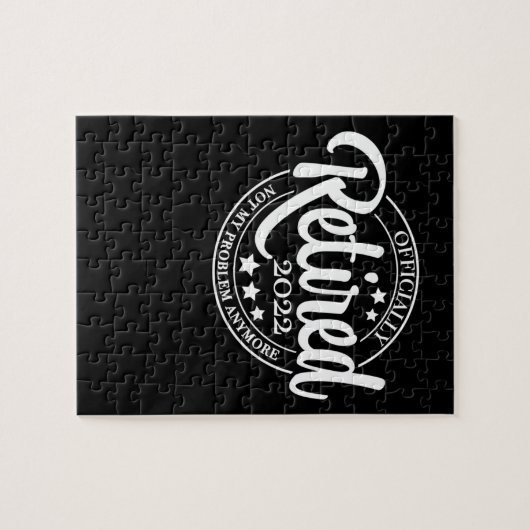 Puzzle Drôle Retraité 2022 Pas mon problème Plus (Horizontal)