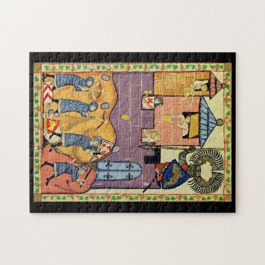 Puzzle Dropping Rocks, Manesse de Codex du XIVe siècle (Horizontal)