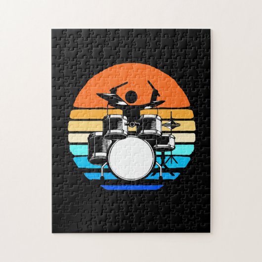 Puzzle Drummer Retro Vintage (Vertical)