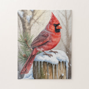 Puzzle du Cardinal d'hiver