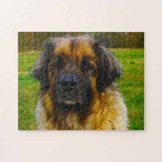 Puzzle du chien de race Leonberg. (Horizontal)
