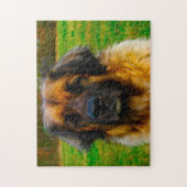 Puzzle du chien de race Leonberg. (Vertical)