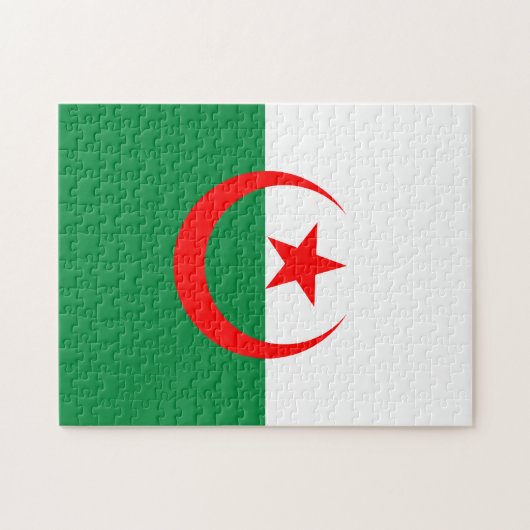 Puzzle du drapeau de l'Algérie (Horizontal)