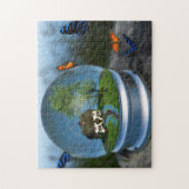 Puzzle du globe papillon (Vertical)