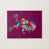 Puzzle du joueur de football de garçon (Horizontal)