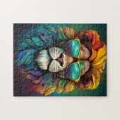 🧩 Puzzle du Lion Arc-en-Ciel (Horizontal)