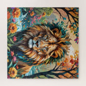 Puzzle du lion cubiste (Horizontal)