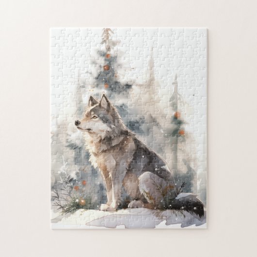 Puzzle du loup d'hiver (Vertical)