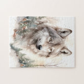 Puzzle du loup d'hiver (Horizontal)