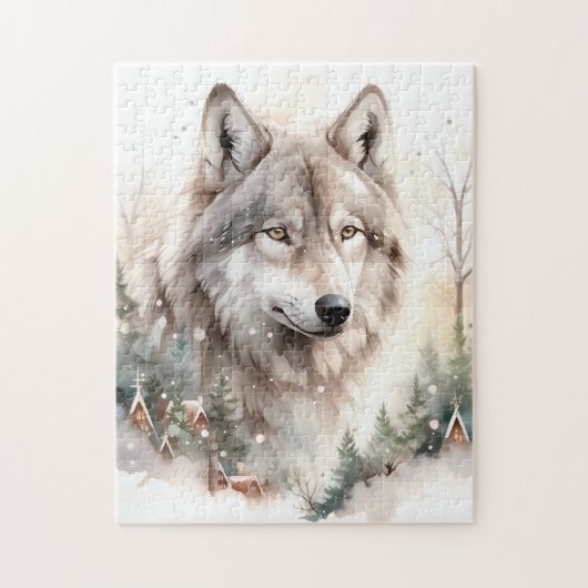 Puzzle du loup d'hiver (Vertical)