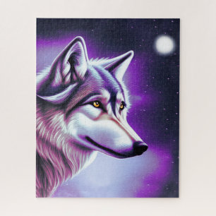 Puzzle du loup mystique nocturne