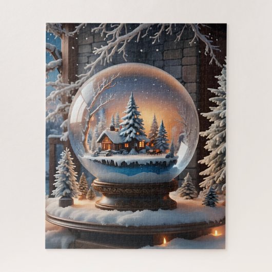 Puzzle du monde des neiges d'hiver (Vertical)