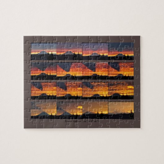 Puzzle du Mont Rainier avec son ombre (Horizontal)