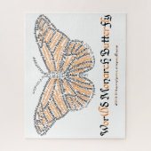 Puzzle du papillon monarque World Word (Vertical)