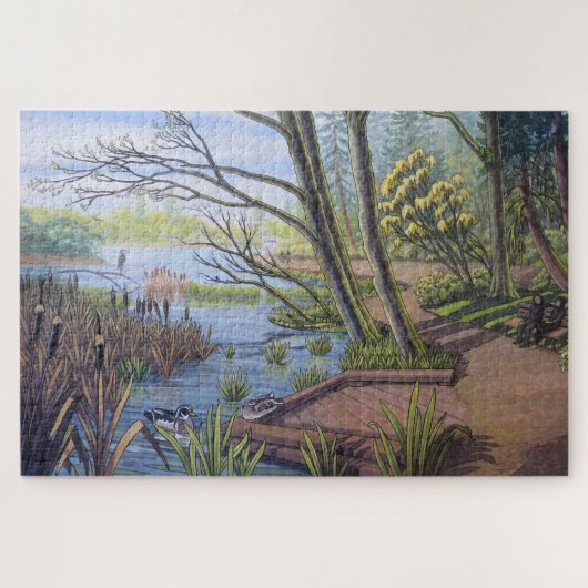 Puzzle du paysage canadien Puzzle de lagune perdu (Horizontal)