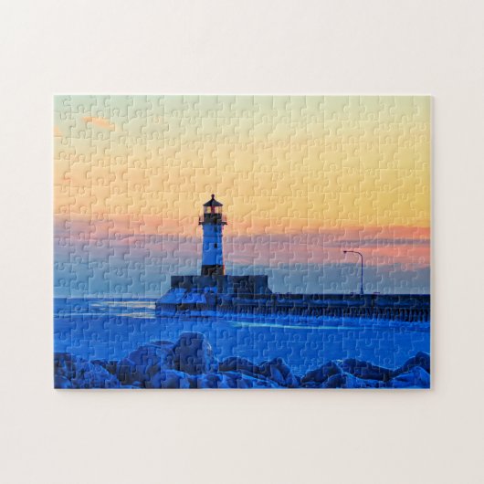 Puzzle du phare au lever du soleil (Horizontal)