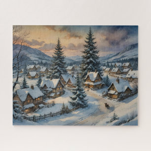 Puzzle du village d'hiver