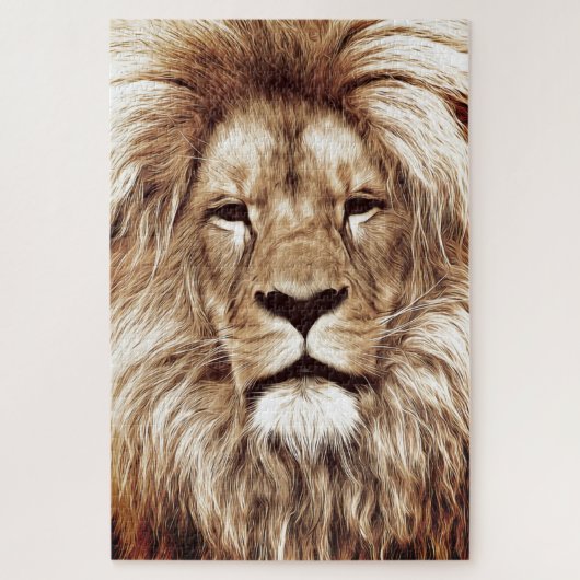 Puzzle du visage de lion (Vertical)