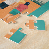 Puzzle Dubai Émirats Arabes Unis Retro Art Voyage (Côté)