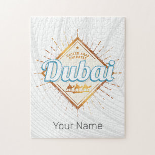 Puzzle Dubaï Émirats arabes unis Souvenir vintage des Émi