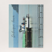 Puzzle Dubuque, Iowa Pusher Boat sur le Mississippi (Vertical)