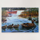 PUZZLE DUCK POND WITH FISHERMAN (Horizontal)