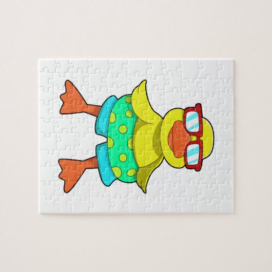 Puzzle Duck with Swim ring & Sung (Horizontal)