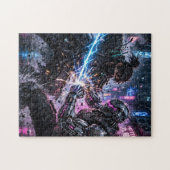 Puzzle Duel de samouraï cyberpunk (Horizontal)