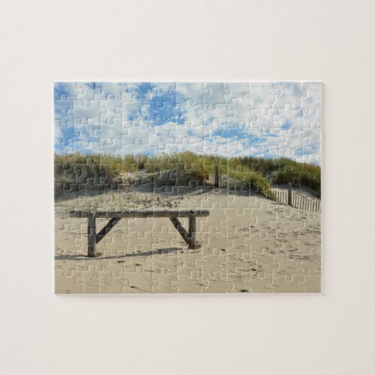 Puzzle Dunes de sable avec clôture en bois (Horizontal)