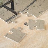 Puzzle Dunes de sable avec clôture en bois (Côté)