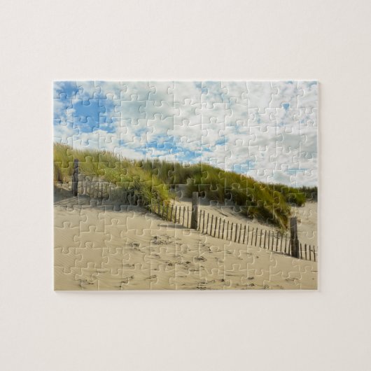 Puzzle Dunes de sable avec clôture en bois (Horizontal)