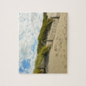 Puzzle Dunes de sable avec clôture en bois (Vertical)