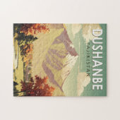 Puzzle Dushanbe Tadjikistan Travel Art Vintage (Horizontal)