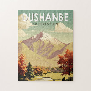 Puzzle Dushanbe Tadjikistan Travel Art Vintage