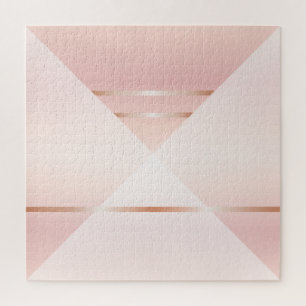 Puzzle Dusky Rose Gold Geometric