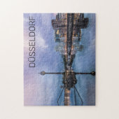 Puzzle Dusseldorf Skyline Allemagne Holiday Sunset Souven (Vertical)