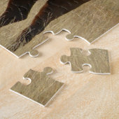 Puzzle E13 Élan mâle Herbe dans les cornes (Côté)