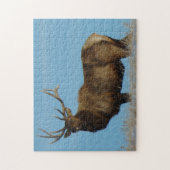 Puzzle E62 casse-tête Bull Elk Sky Lined. (Vertical)