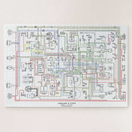 Puzzle E Type Jag, Diagramme De Câblage. (Horizontal)