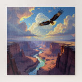Puzzle Eagle Flying over a Canyon (Vertical)
