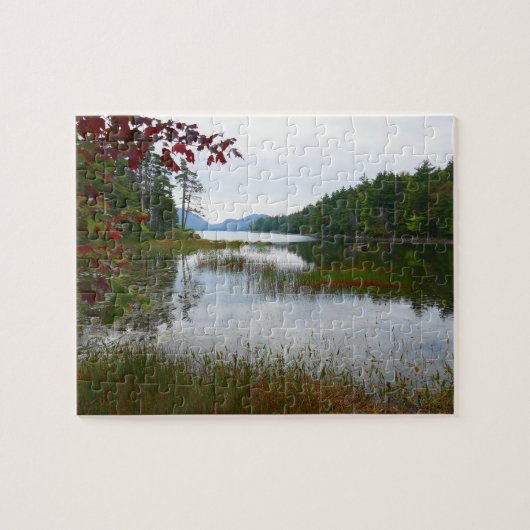 Puzzle Eagle Lake et Red Maple Feuilles II (Horizontal)