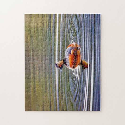Puzzle Eared Grebe Montana. (Vertical)