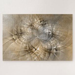 Puzzle Earth Tones Abstract Modern Fractal Art Texture
