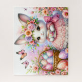 Puzzle Easter Pink Bunny (Vertical)