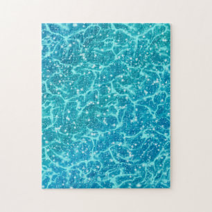 Puzzle Eau de la mer bleue avec étincelles