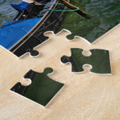 Puzzle Eau du Grand Canal avec barques de gondole alignée (Côté)